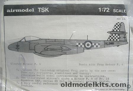Airmodel 1/72 Gloster Meteor F8 Conversion - (For Frog Kit) - Bagged, 144 plastic model kit